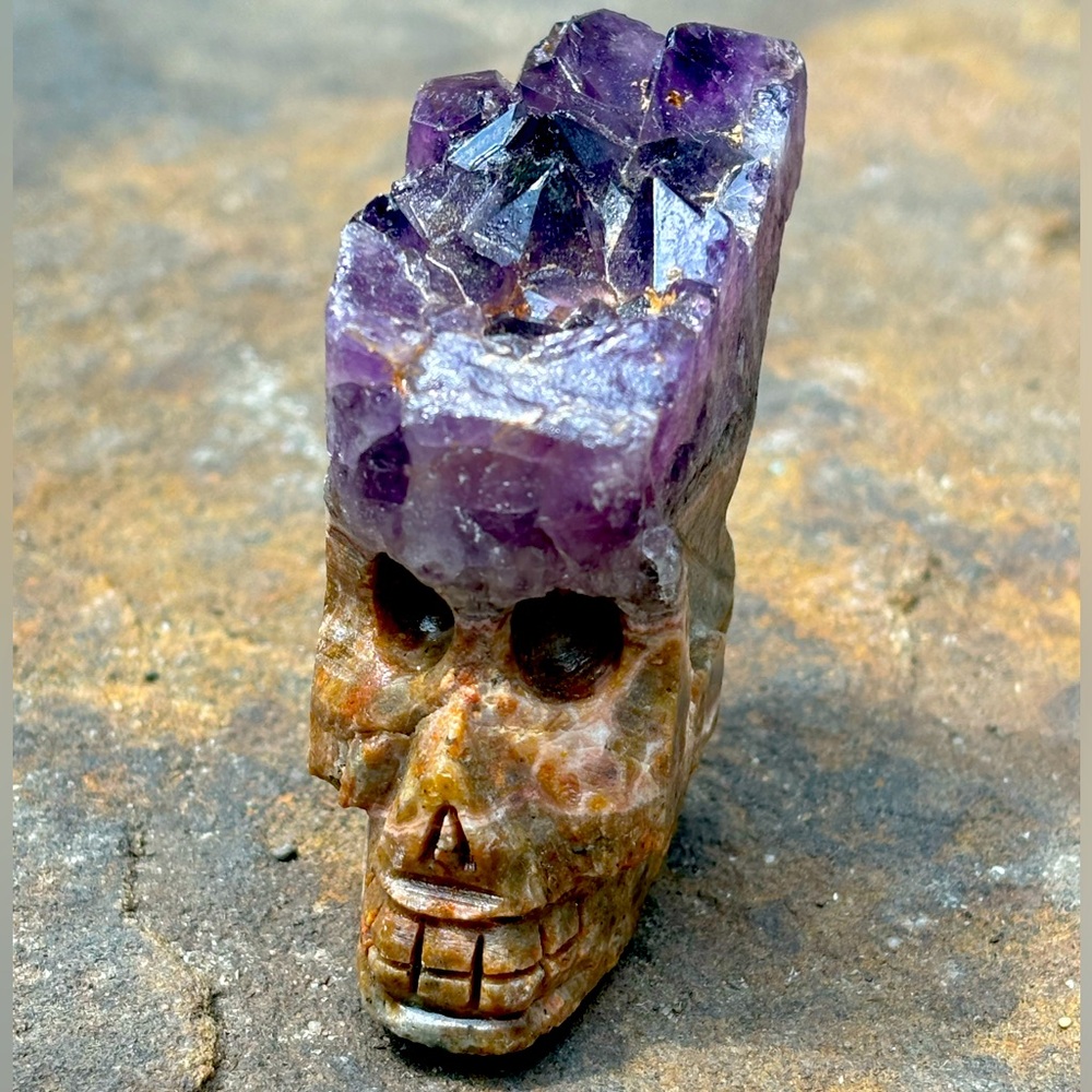 Amethyst Crystal Carved Skull